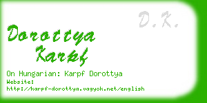 dorottya karpf business card